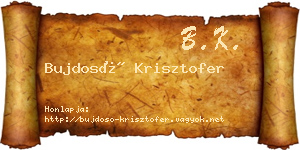Bujdosó Krisztofer névjegykártya