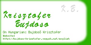 krisztofer bujdoso business card