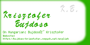 krisztofer bujdoso business card